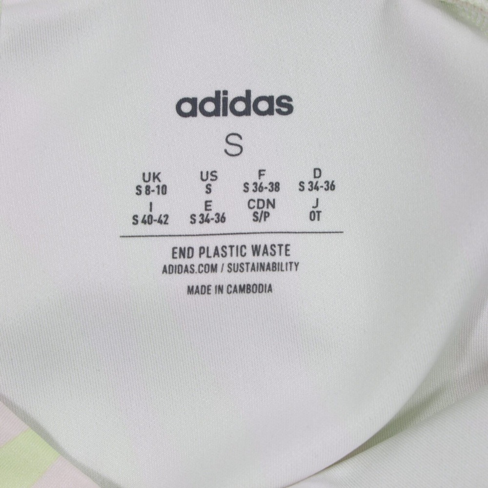 Adidas Women's‎ Allover Print Shiny Drawstring Tight Fit Leggings Green Size S - Picture 9 of 9